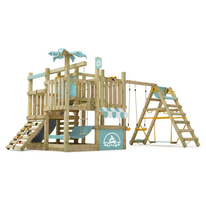 Swing set Wickey BananaBeach with SurfSwing Anthracite - Pastel blue 10060006000