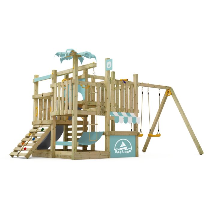 Swing set Wickey BananaBeach with SuperSwing Anthracite - Pastel blue 10050006000