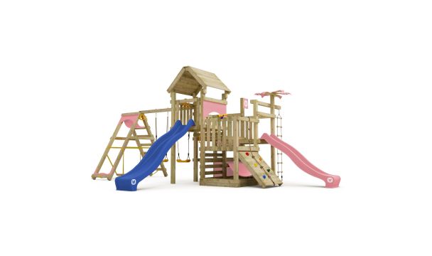 Playset Wickey Jungle Joypark with Surfswing Royal blue - Pastel pink 10120018010100